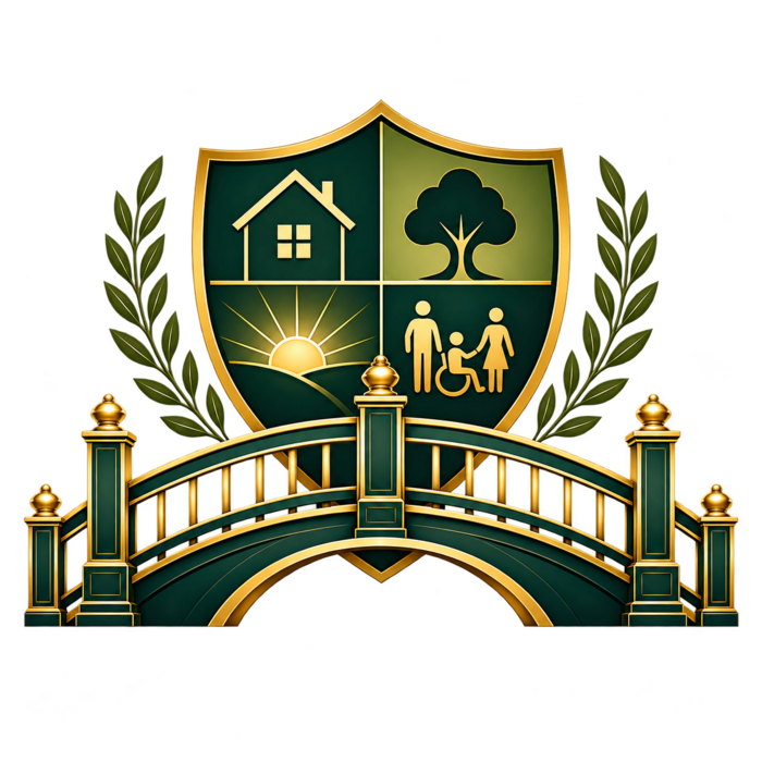 MayBridge shield and bridge crest
